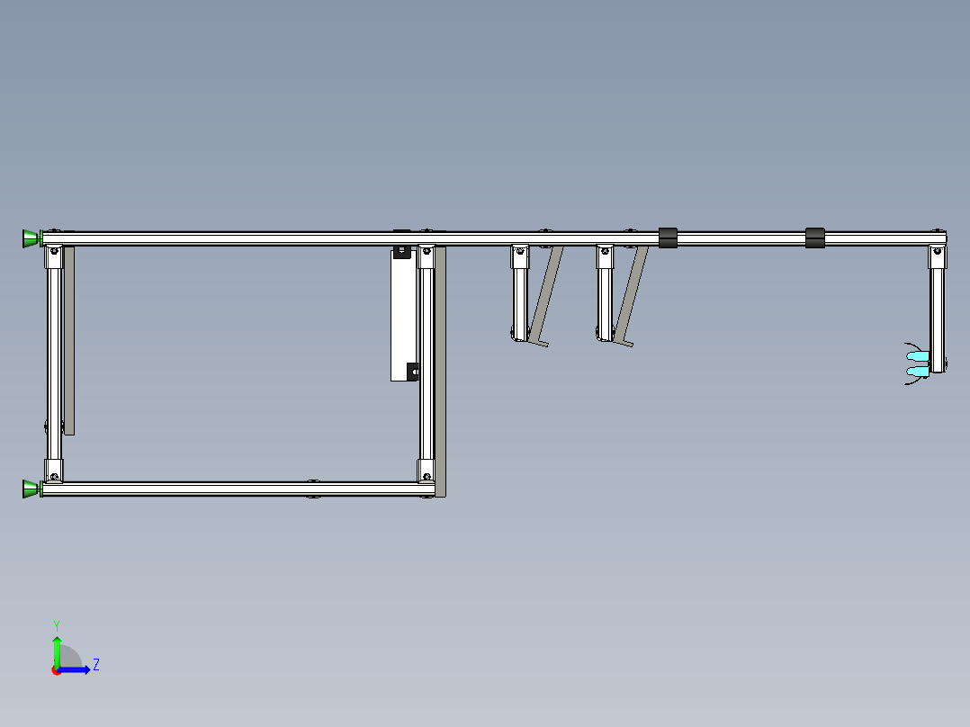 三代管工作台左视图