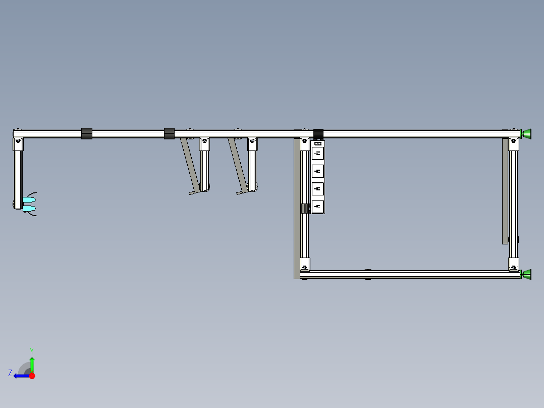 三代管工作台右视图