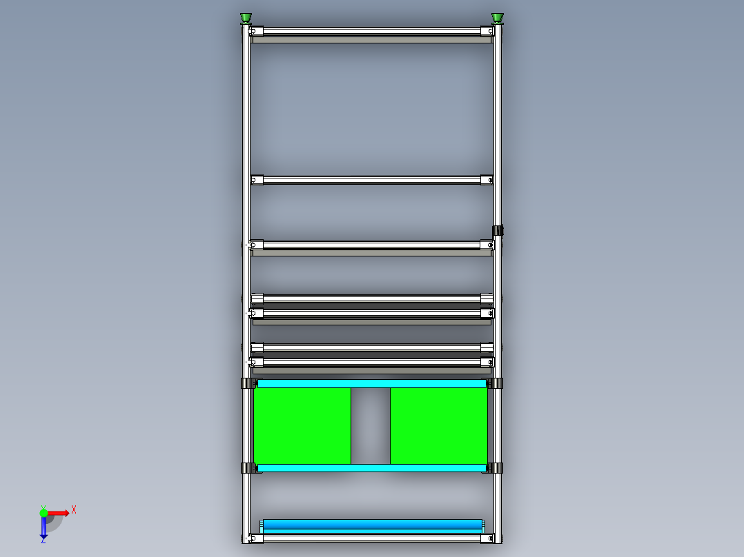 三代管工作台俯视图
