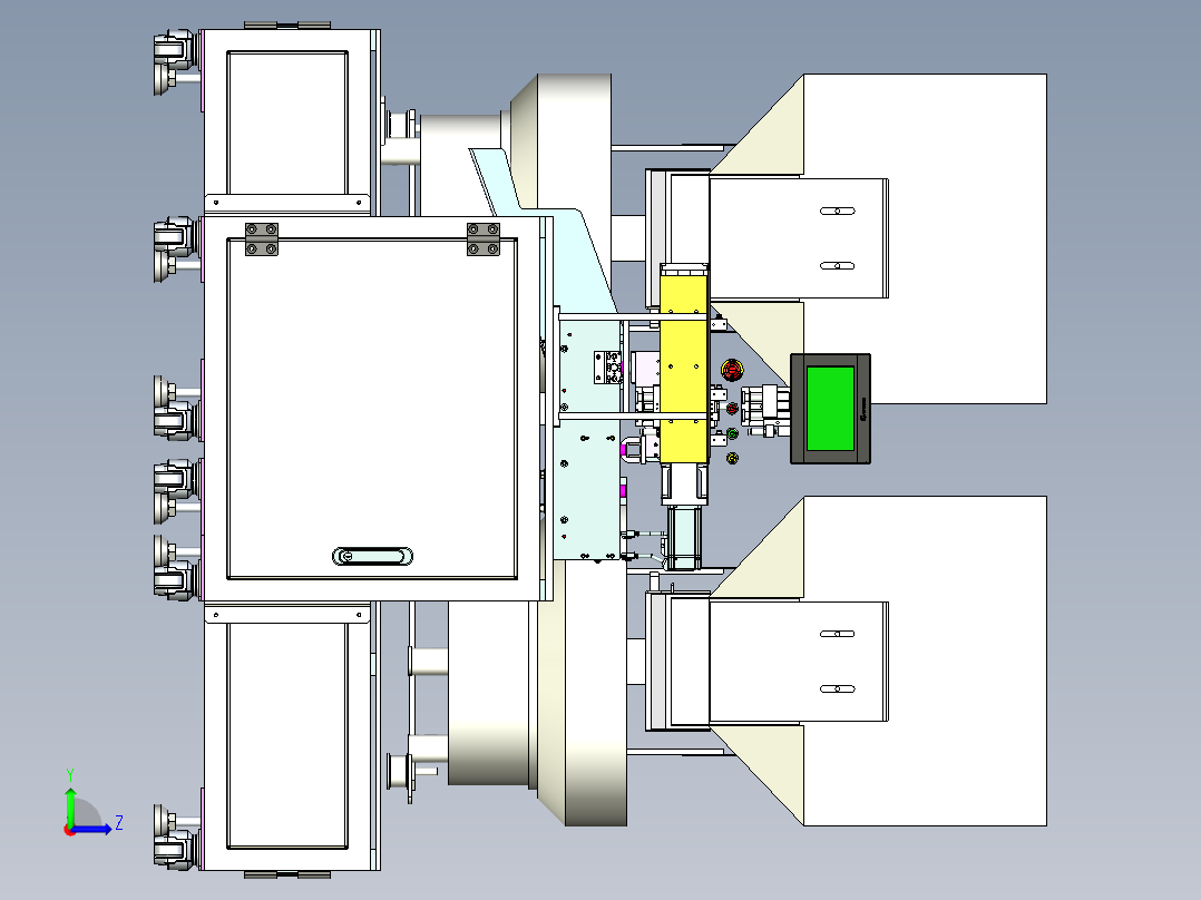 全自动装盖设备左视图
