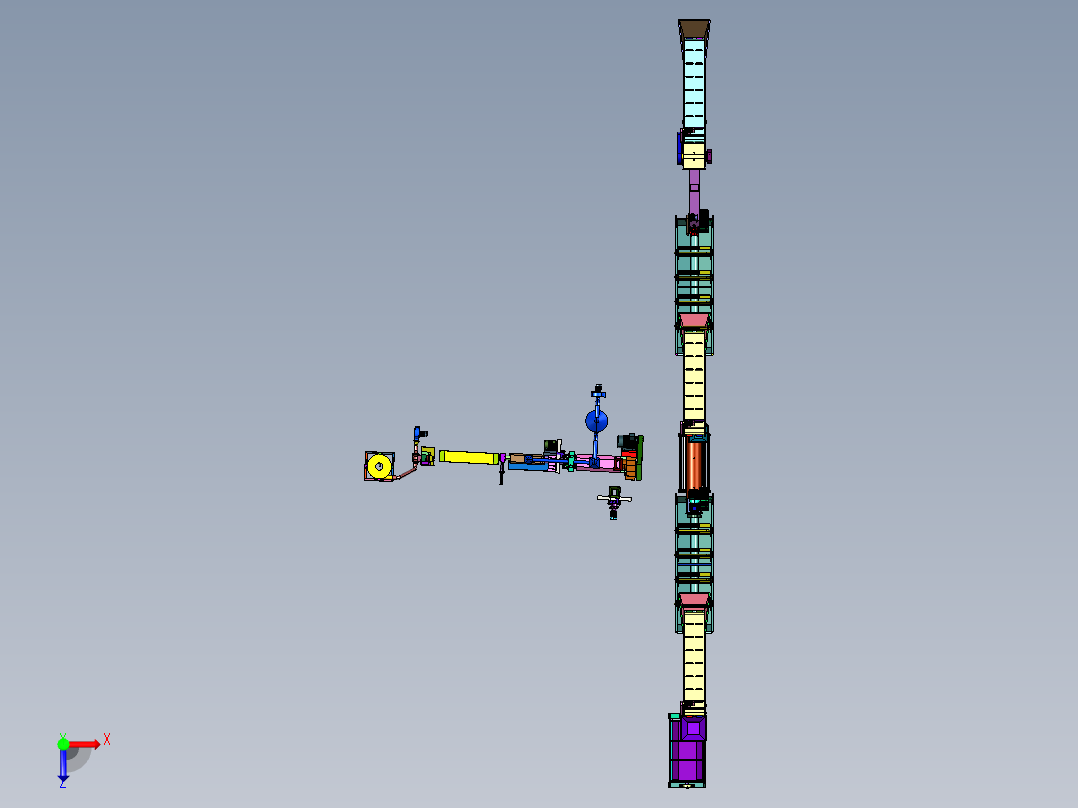 薄膜的成套回收处理设备俯视图