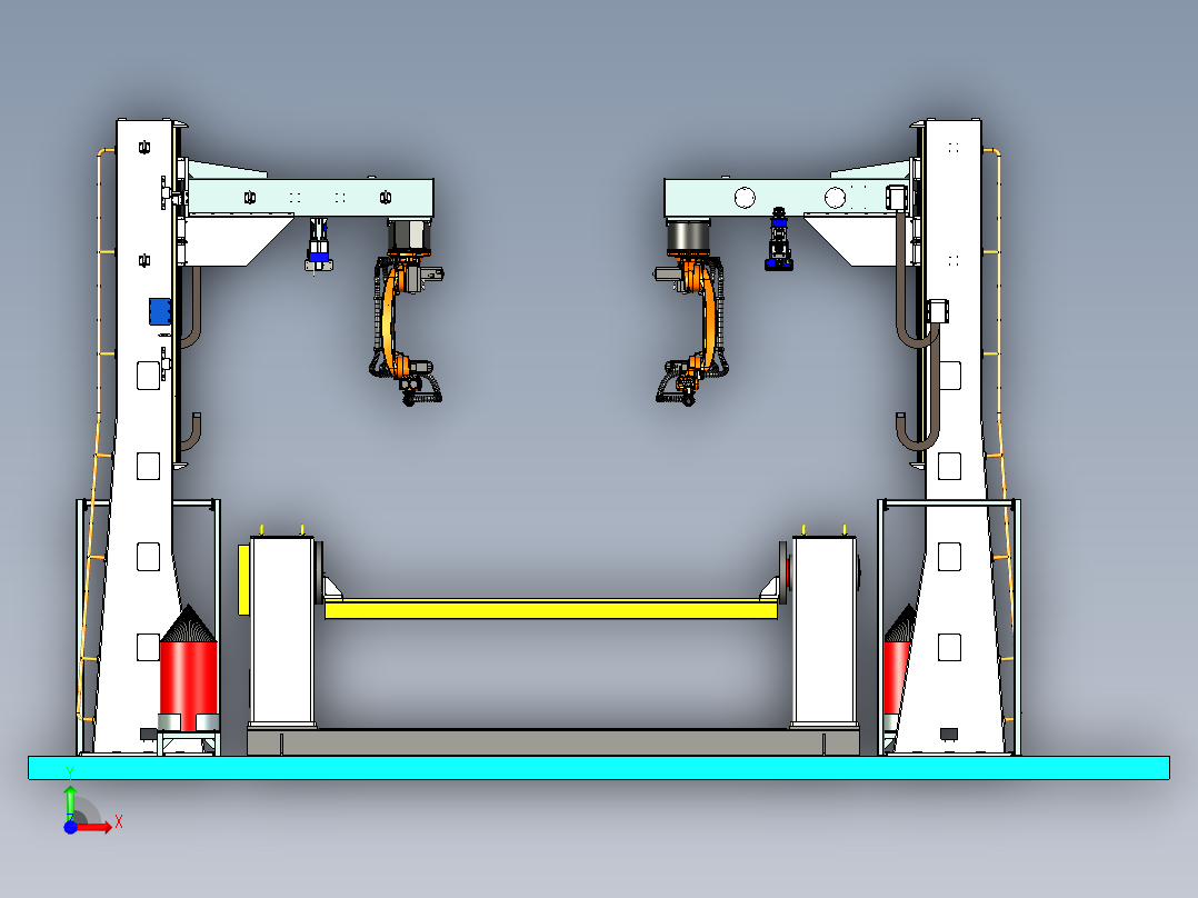 吊装焊接工作站设计前视图