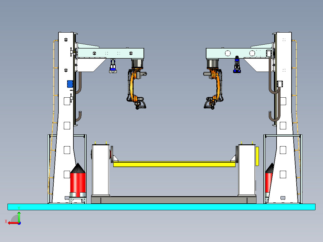 吊装焊接工作站设计后视图