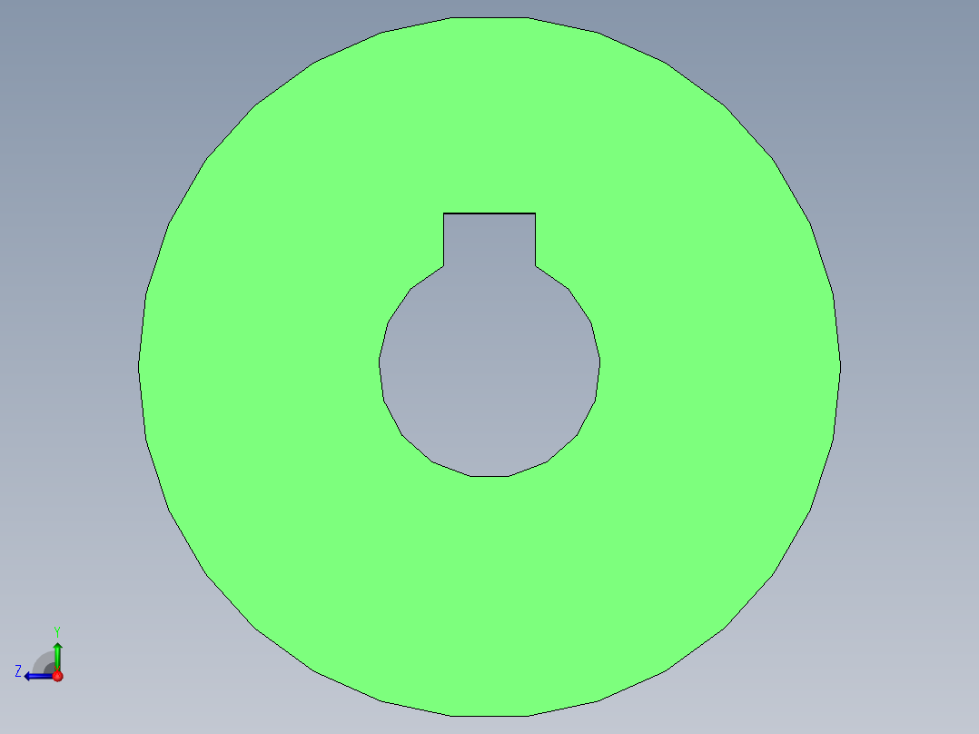 圆弧齿同步轮3M-36-12右视图