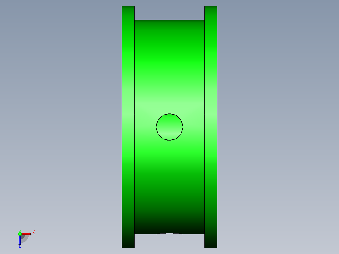 圆弧齿同步轮3M-36-12俯视图