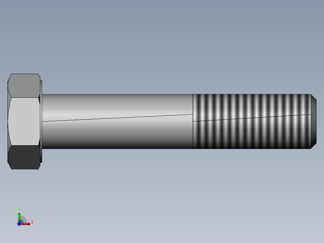 六角头螺栓C级M24×120前视图