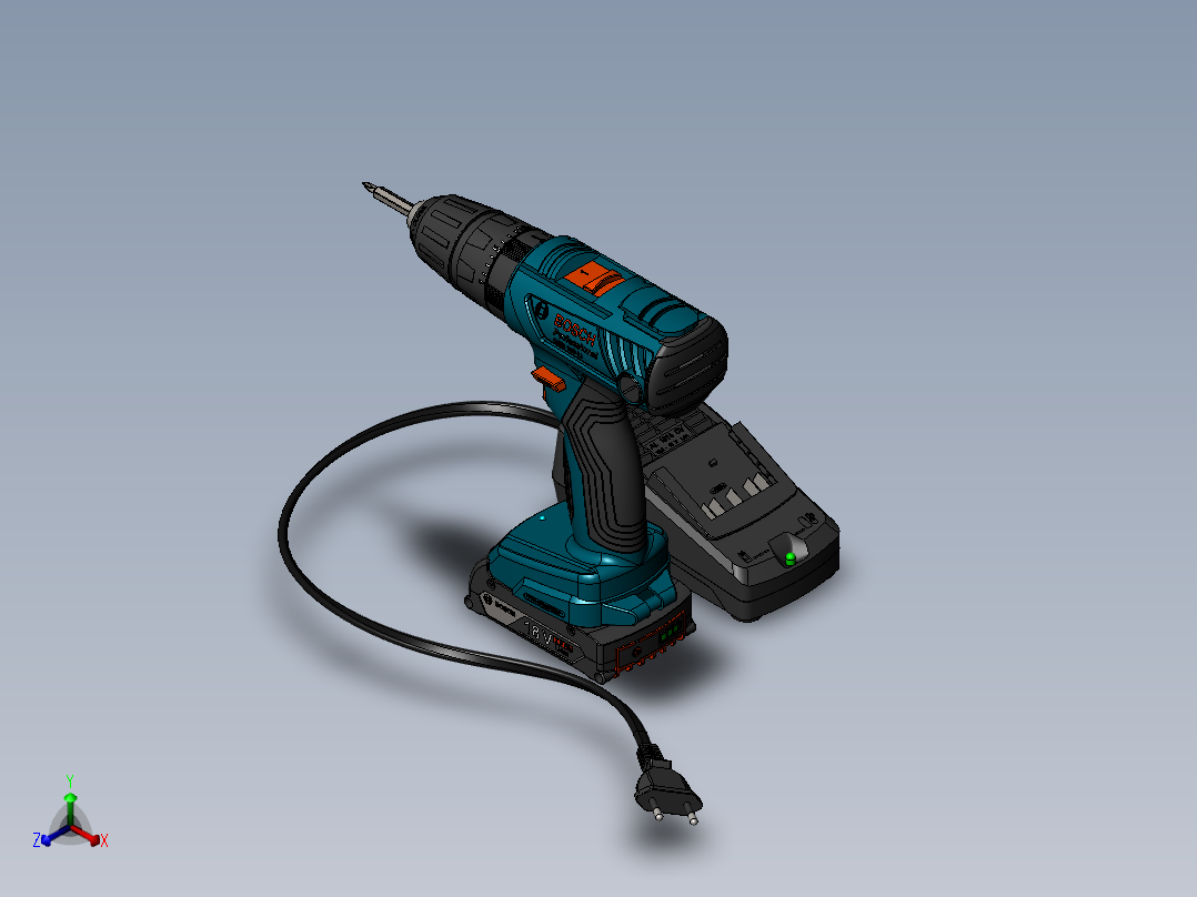 电钻(32)正等轴测图