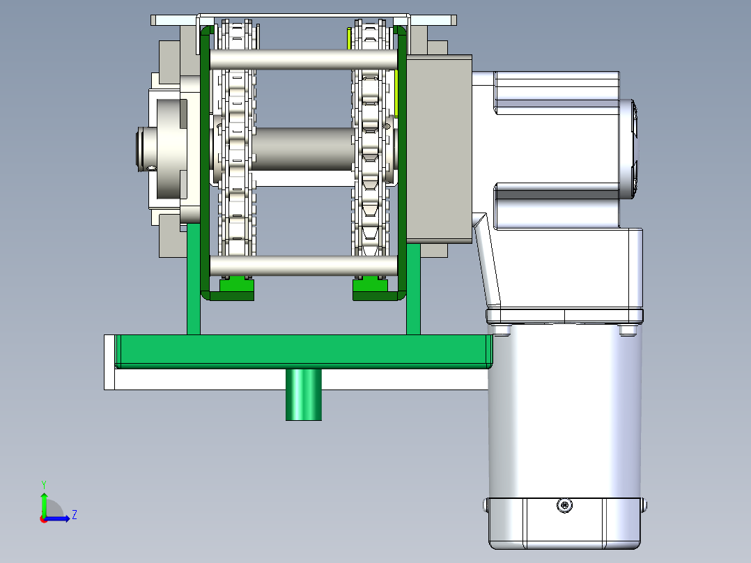 链条输送线左视图