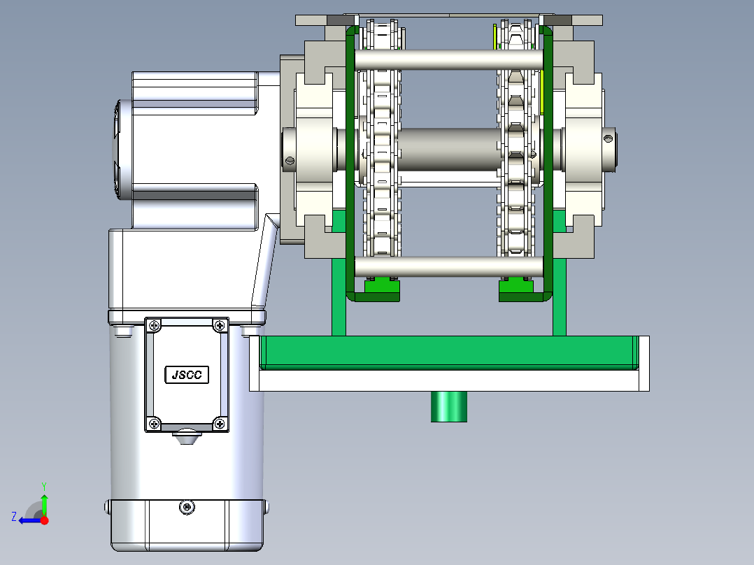 链条输送线右视图