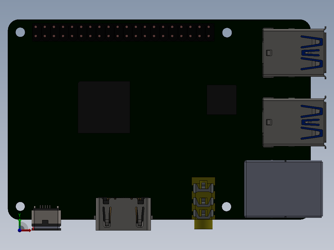 树莓派(4)前视图