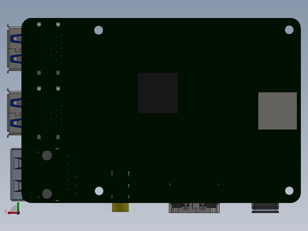 树莓派(4)后视图
