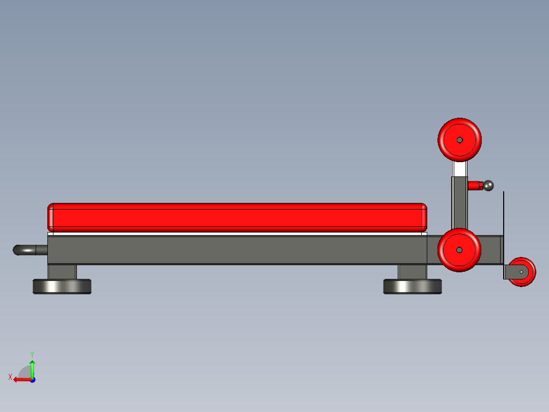 B3003614-地板臀肌腿弯举健身器材后视图