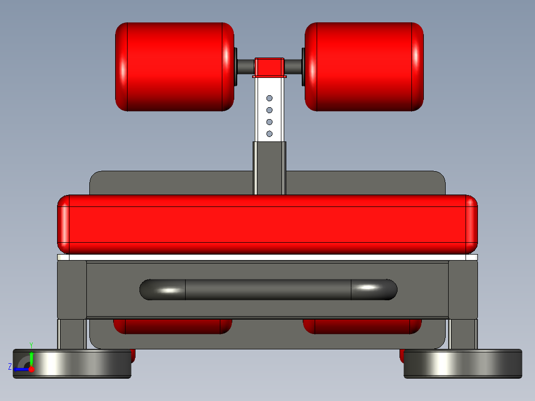 B3003614-地板臀肌腿弯举健身器材右视图