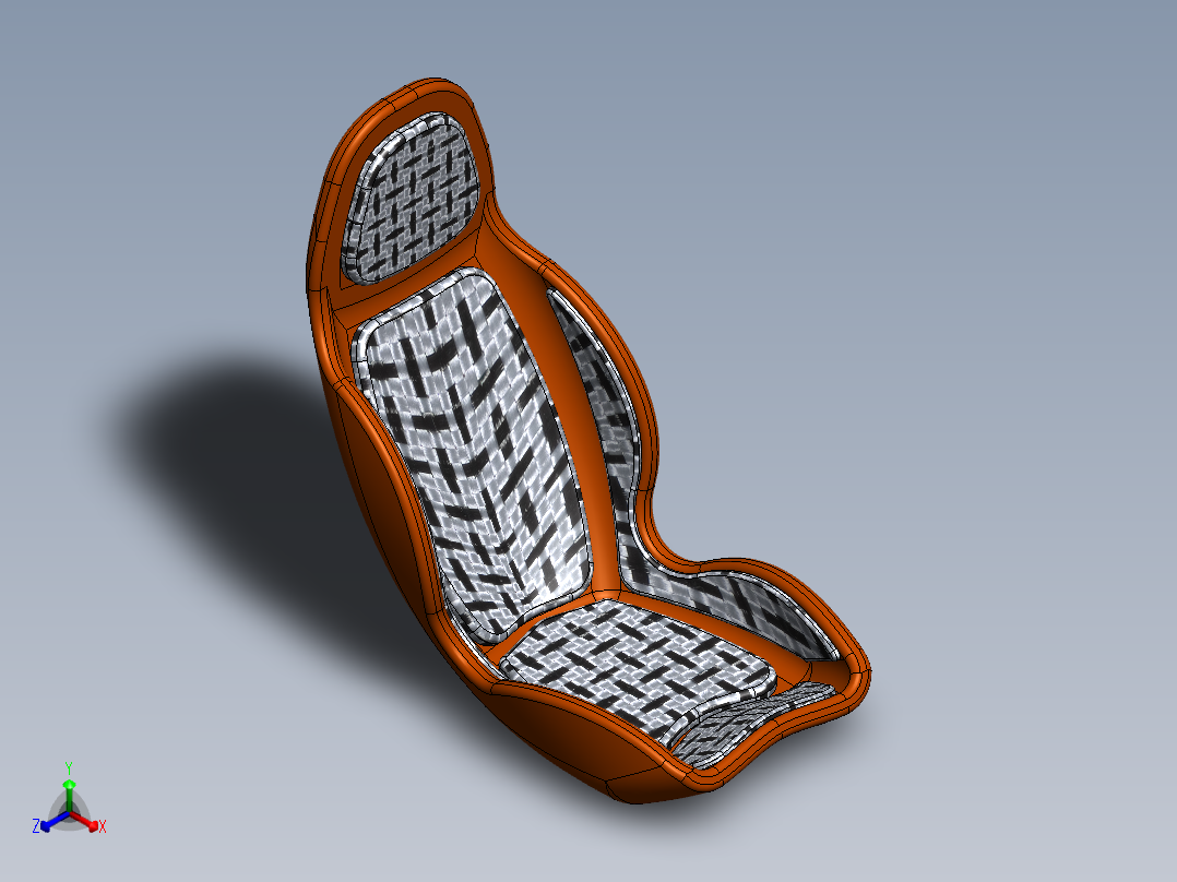 汽车座椅(3)正等轴测图