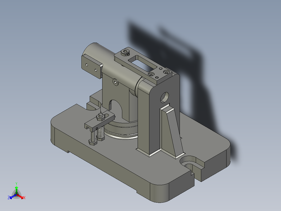 砂轮头架加工工艺编制及钻M6螺纹孔夹具设计含Proe三维图