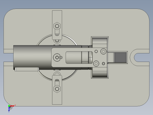 砂轮头架加工工艺编制及钻M6螺纹孔夹具设计含Proe三维图俯视缩略图