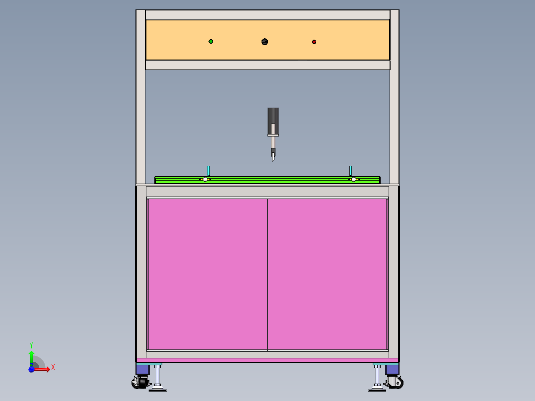 铝箔包装袋裁切机前视图