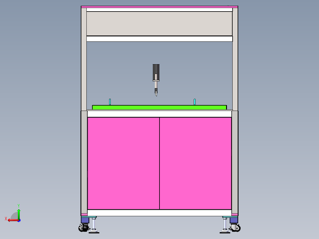 铝箔包装袋裁切机后视图