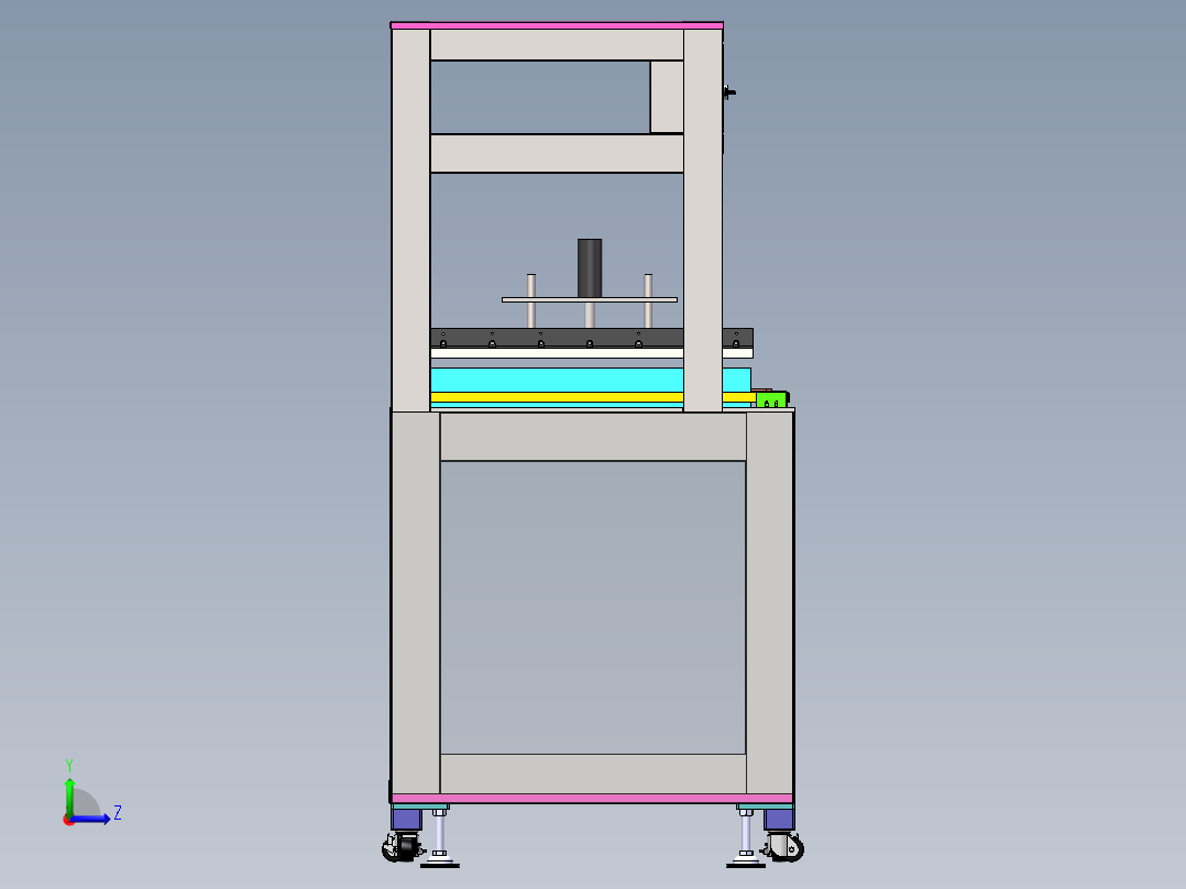 铝箔包装袋裁切机左视图