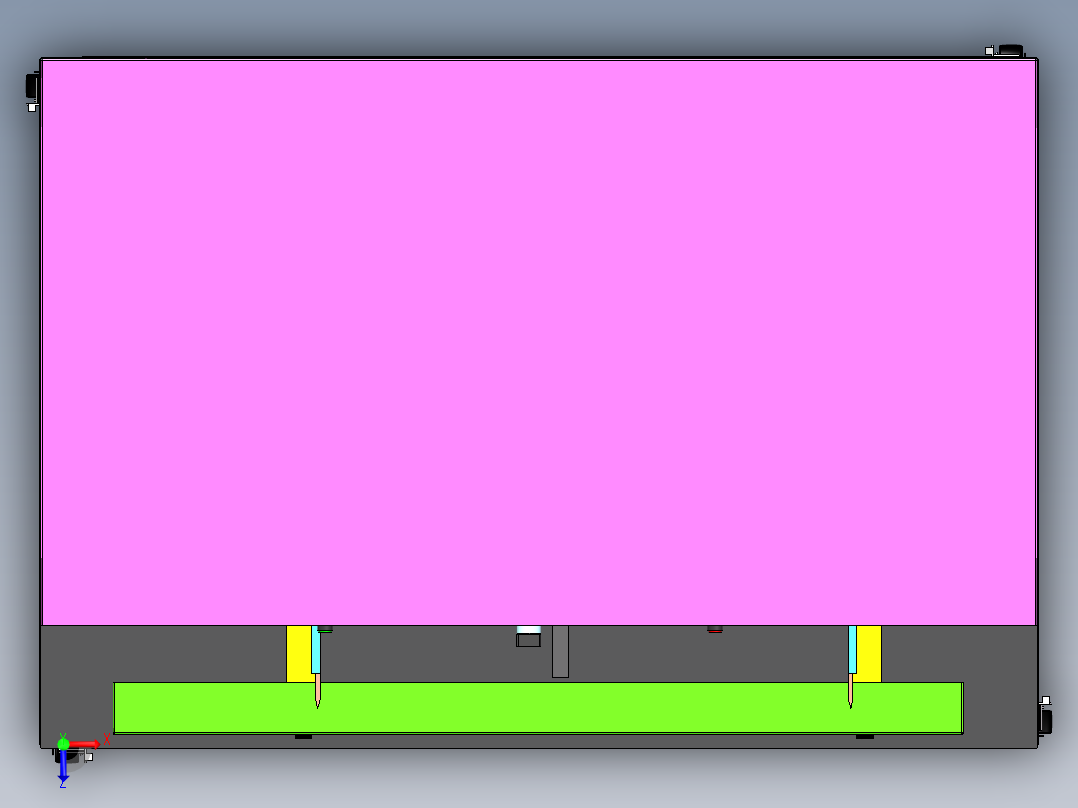 铝箔包装袋裁切机俯视图
