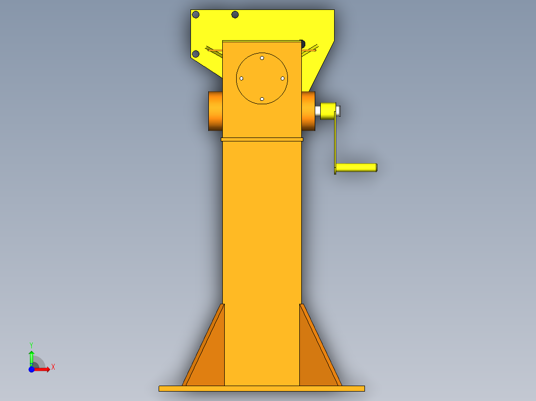 发动机维修用固定柱前视图