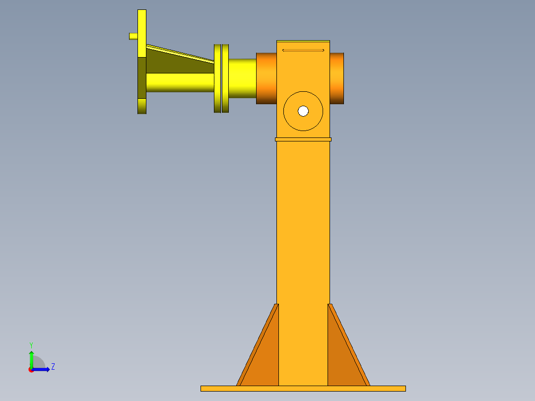 发动机维修用固定柱左视图