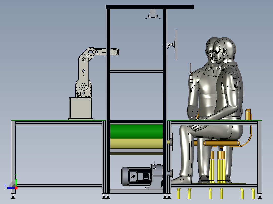 15米生产流水线右视图