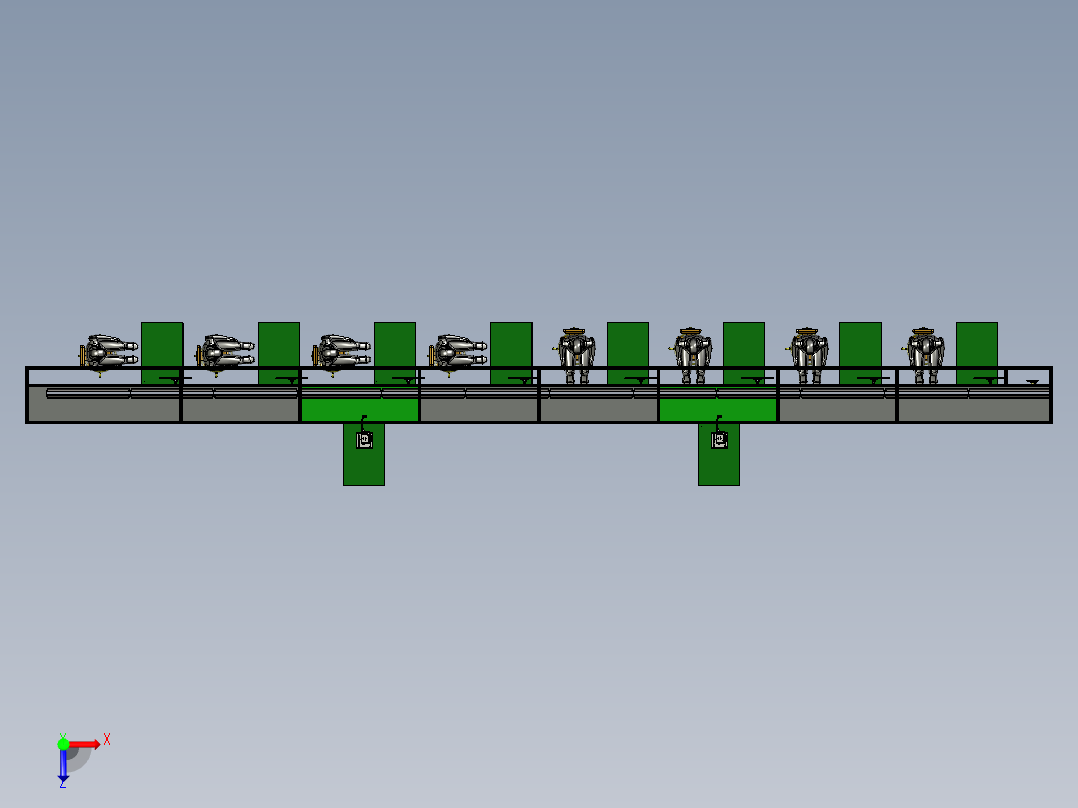 15米生产流水线俯视图