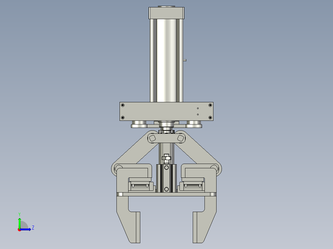 00-200机械手装配体-翻转后抓取左视图