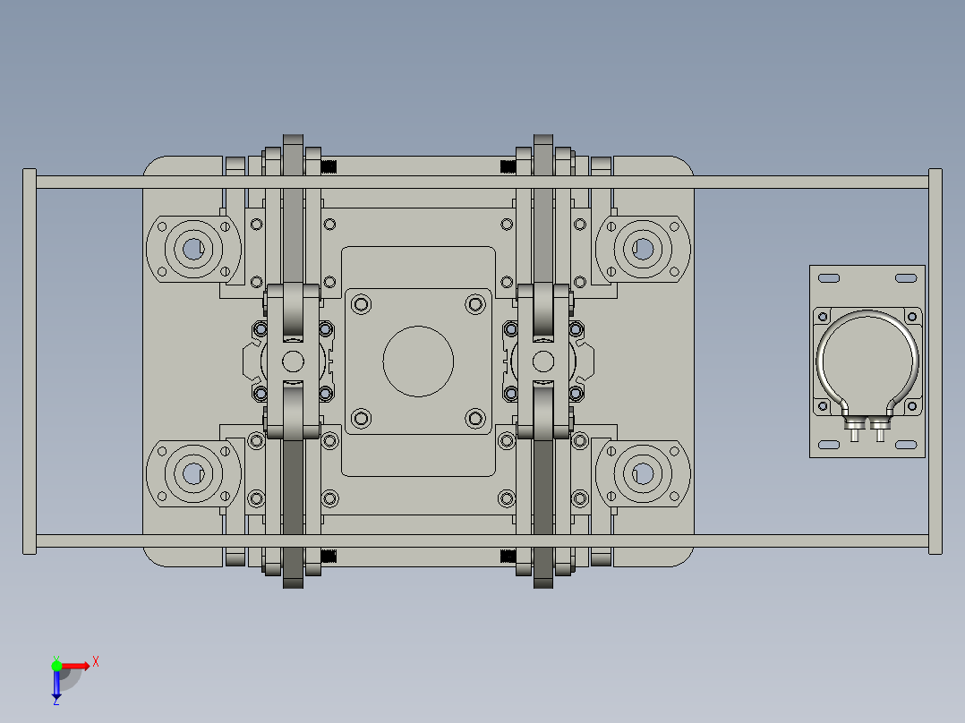 00-200机械手装配体-翻转后抓取俯视图