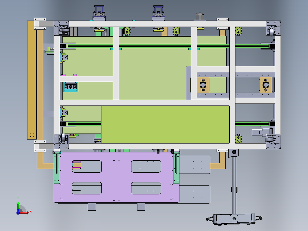 大型产品三轴点胶机前视图
