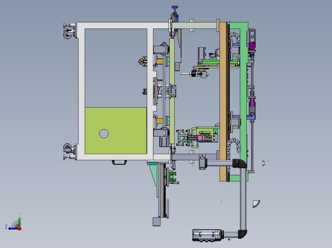 大型产品三轴点胶机右视图