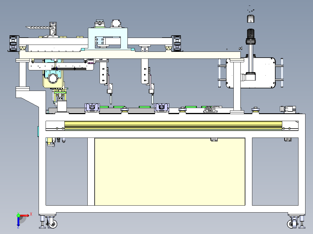 大型产品三轴点胶机俯视图