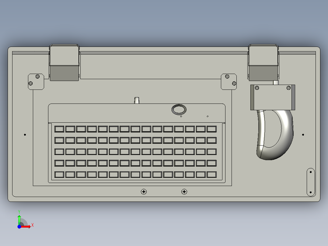 76071417-键盘托架组件前视图