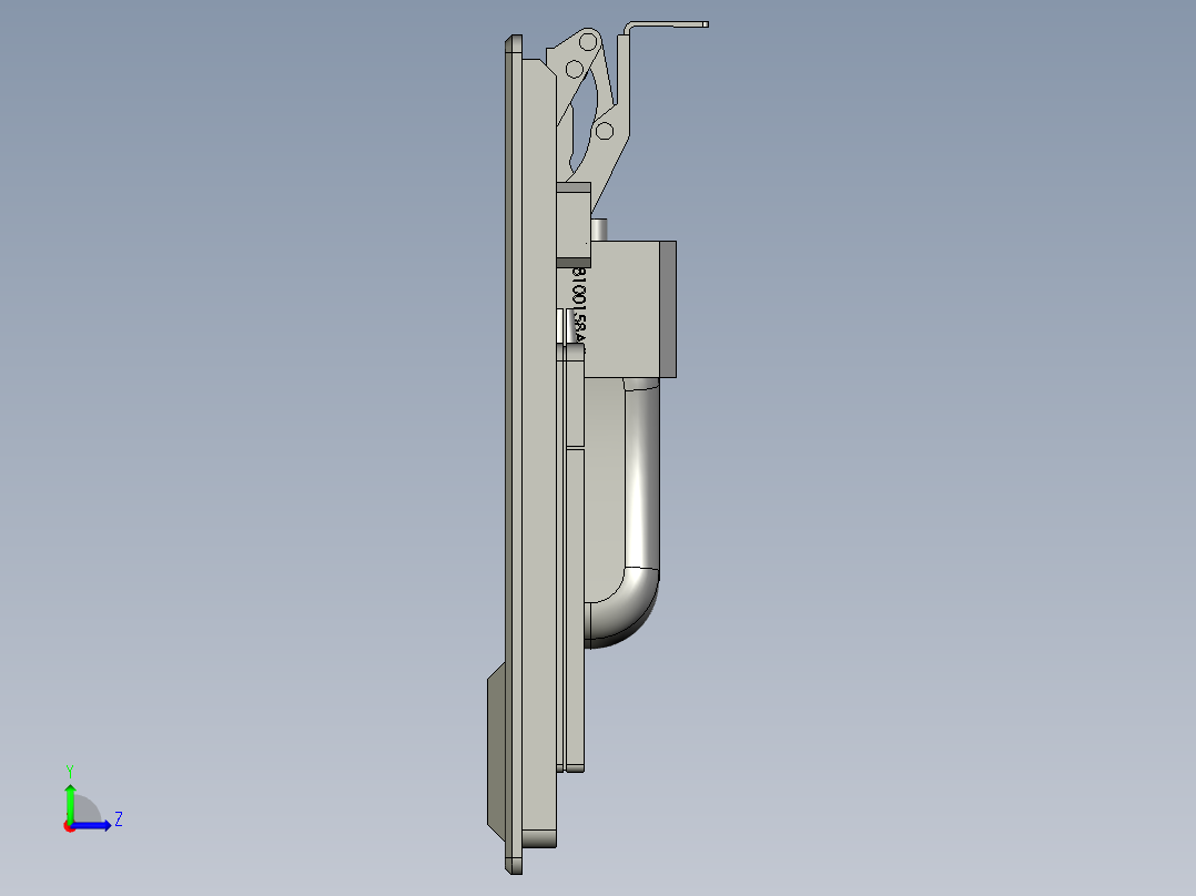76071417-键盘托架组件左视图