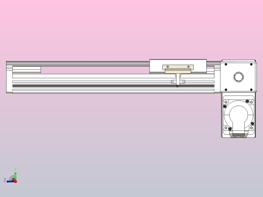 皮带直线轴半封闭可选导轨TPA-HNB-105D-90-L200-RP-C-P20-N3右视缩略图
