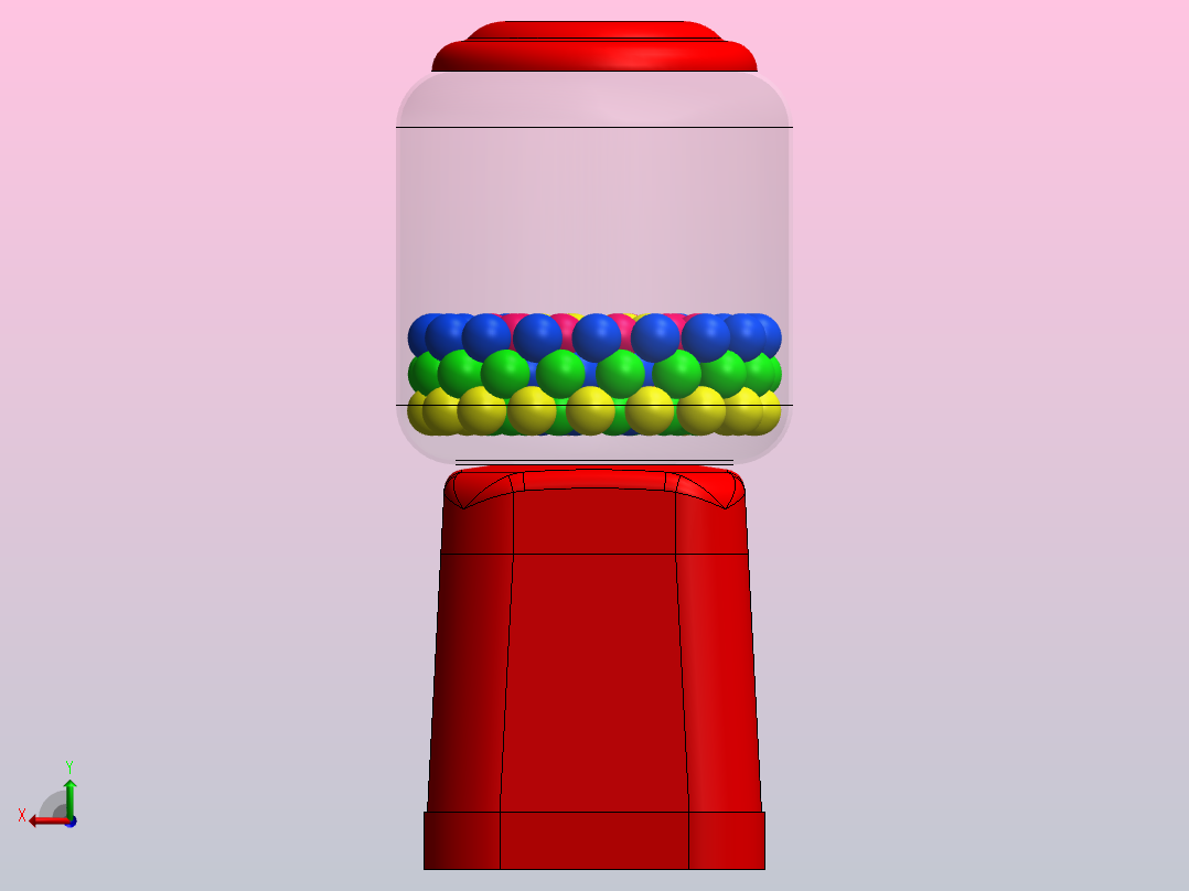 糖果子弹机后视图