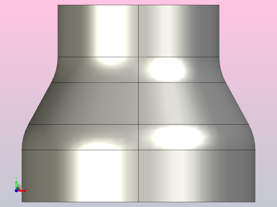 R(C) 大小头（同心）[6X4]前视图