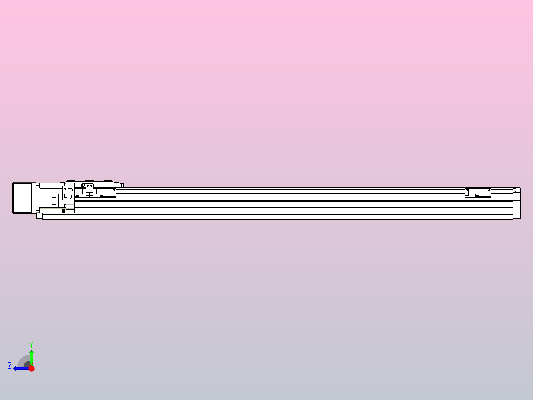 滚珠丝杠直线轴内置导轨TPA-GCR-80-1610C-L750-ML-M40-N3右视图