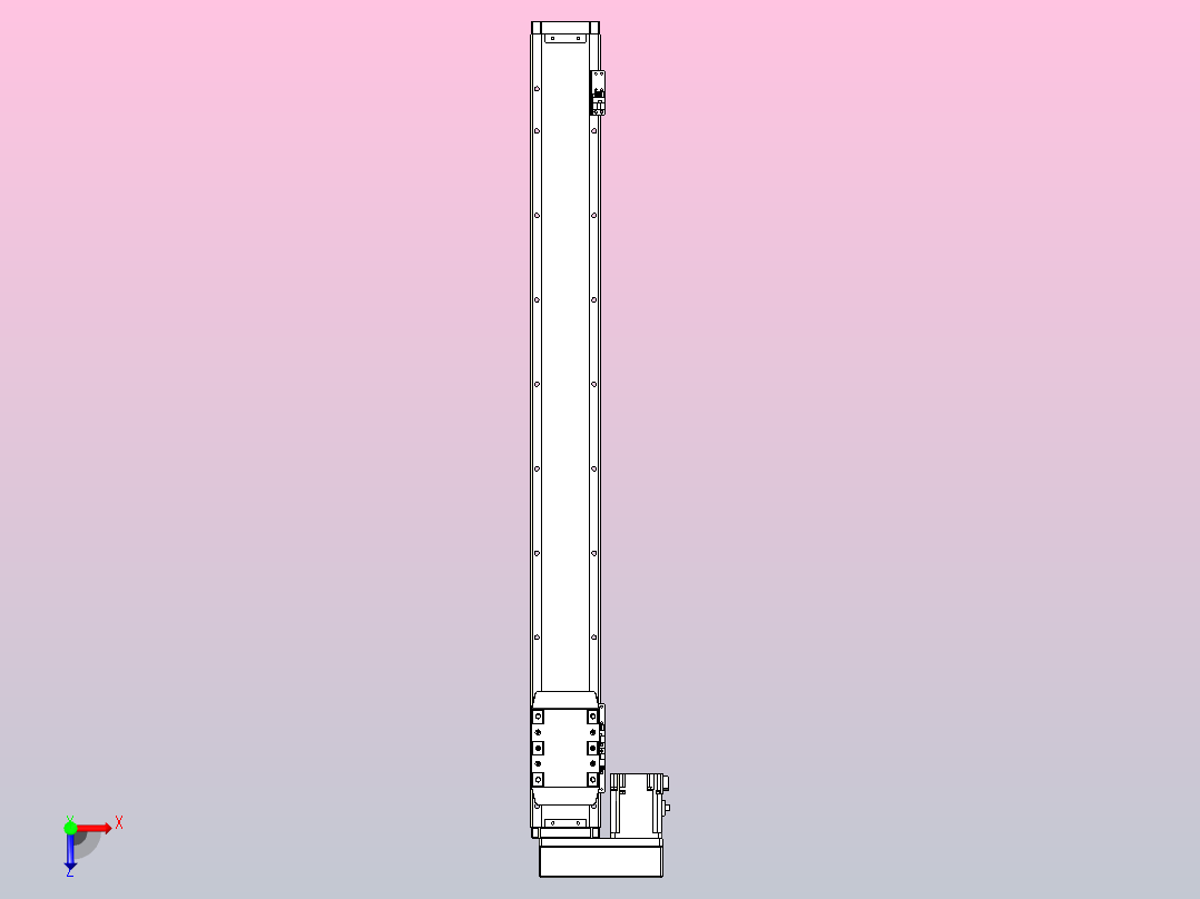 滚珠丝杠直线轴内置导轨TPA-GCR-80-1610C-L750-ML-M40-N3俯视图