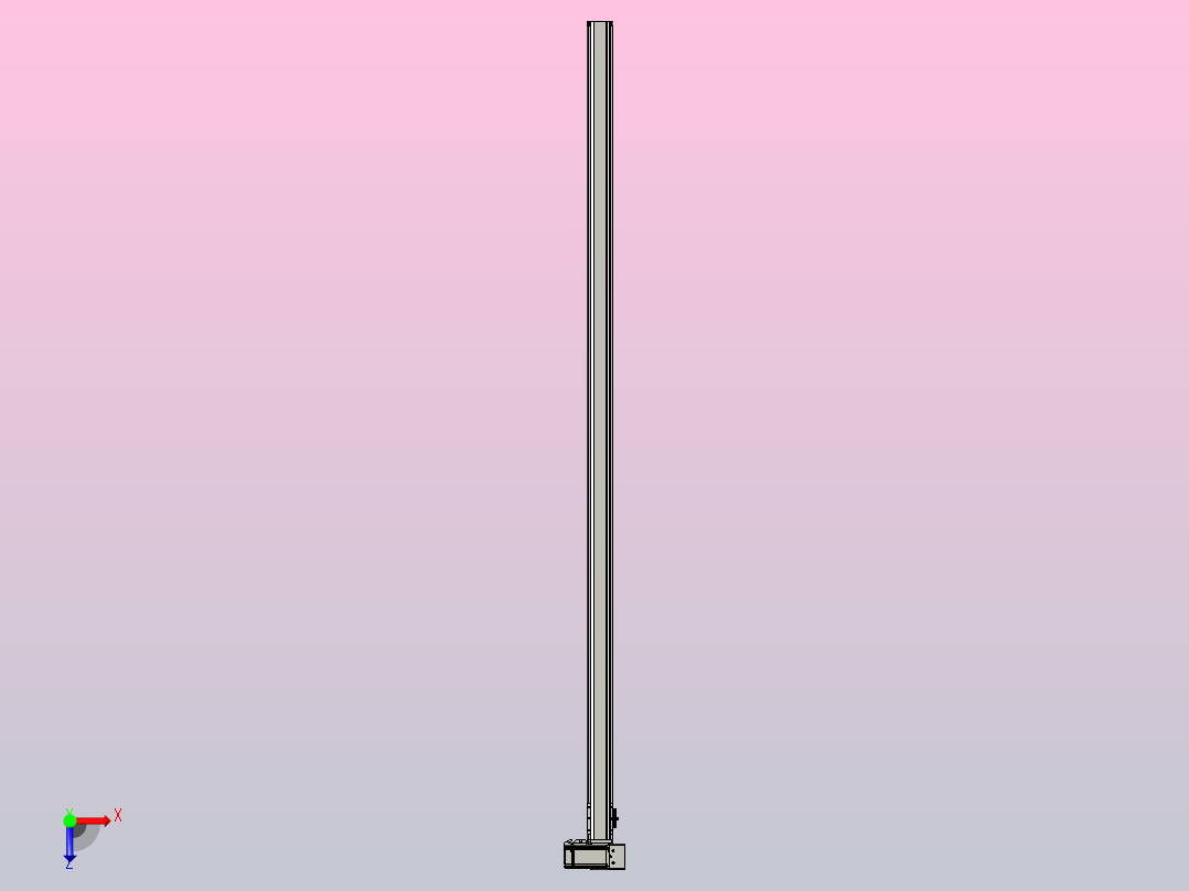 皮带直线轴半封闭可选导轨TPA-HNB-65S-90-L1950-RU-C-P10-N3俯视图