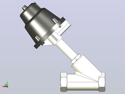 QJZLG铝合金执行器阀体加长型角座阀[QJZL-25]后视缩略图