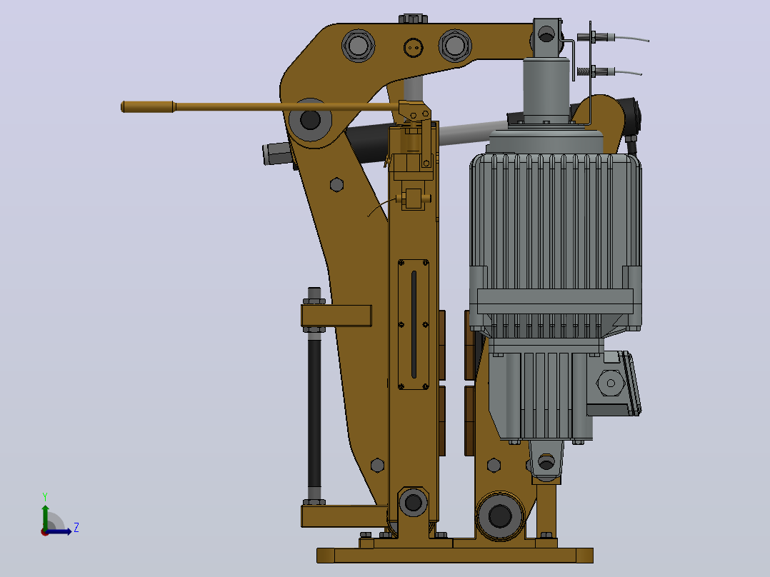 YP32系列电力液压盘式制动器YP32-3000-710×30-ⅠA-CL.RL.WL.HL左视图