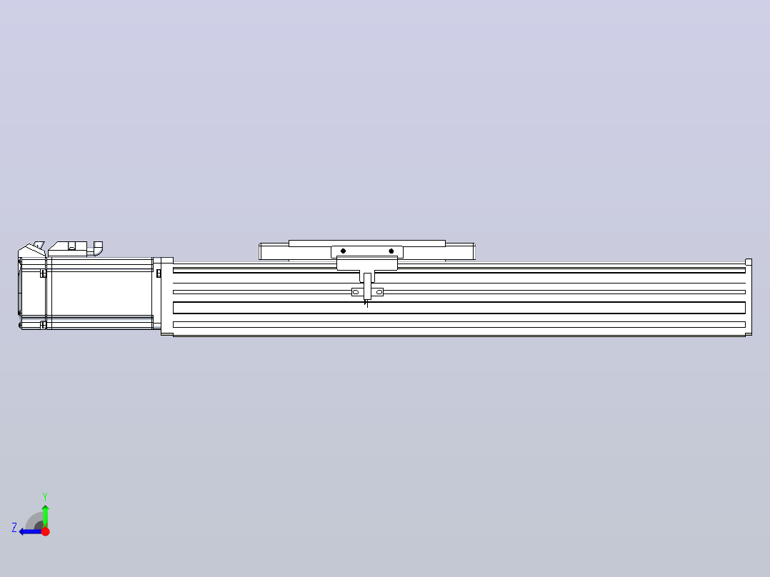 滚珠丝杠直线轴带导轨全封闭TPA-HCR-140D-2010C-L200-M-C-P40-N3右视图