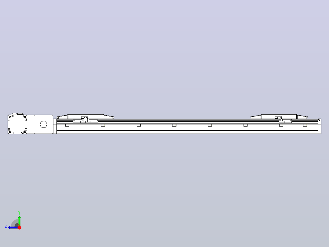 皮带直线轴双滑块型TPA-GCBS-150-P80-L275-QL-M75-N3右视图