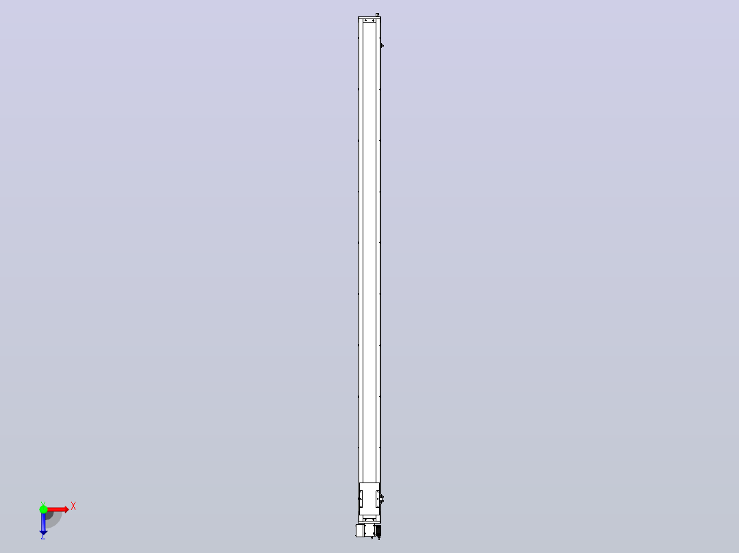 SCM14-2650-LD滚珠花健、支撑座、滚珠丝杠、交叉导轨、直线模组俯视图
