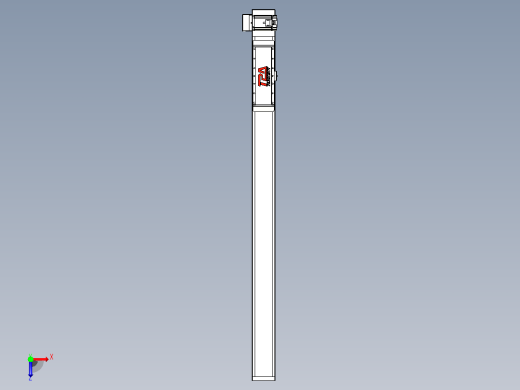 伺服电机集成皮带传动直线执行器TPA-OCB-120-224-L1250-RU-P75-N3俯视缩略图