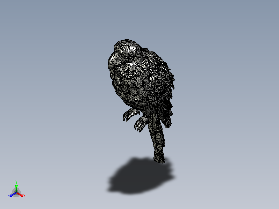 鸟鹦鹉喜鹊麻雀birds-32mm-no-supports-parrot主视图