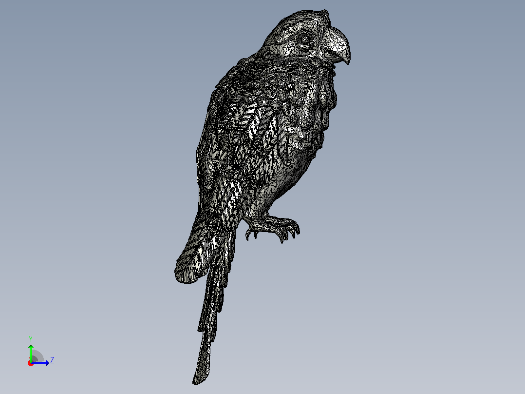 鸟鹦鹉喜鹊麻雀birds-32mm-no-supports-parrot左视图