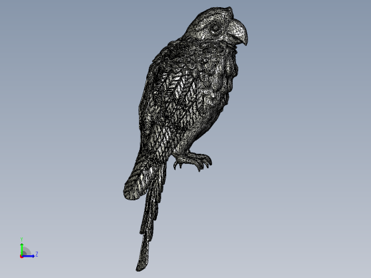 鸟鹦鹉喜鹊麻雀birds-32mm-no-supports-parrot左视缩略图